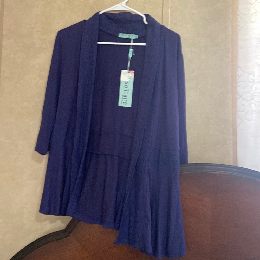 Size s navy blue cardigan with lace